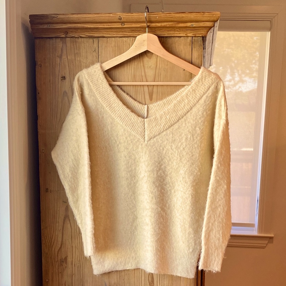 Topshop Boatneck Long Sleeve Sweater